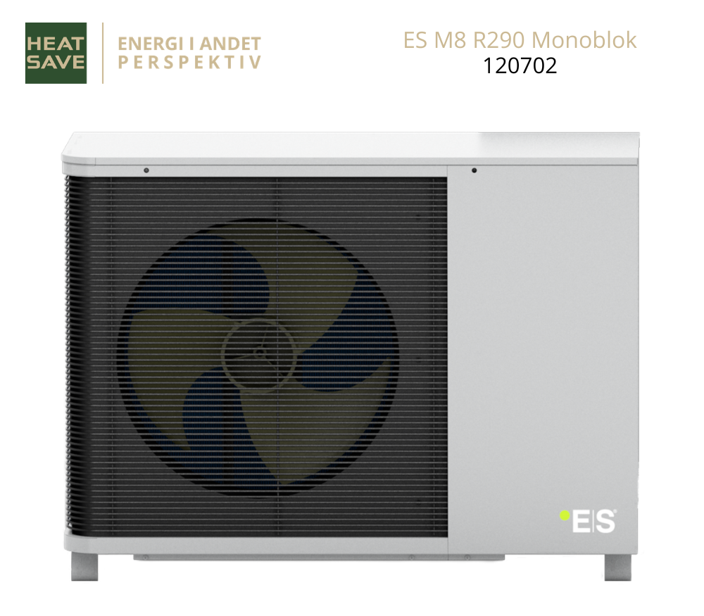 ES M8 R290 – 8 kW Monoblok Luft/Vand Udedel 1 ES M8 R290 - 8 kw Monoblok