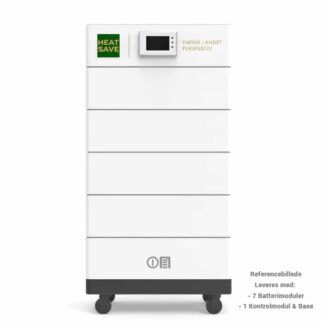 Reference billede - 33.6 kwh solcellebatteri, Referencebillede til 33.6 kWh med 7 moduler
