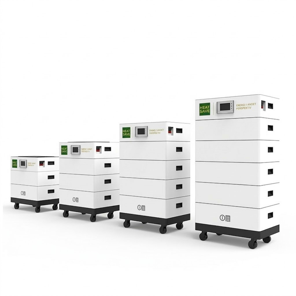 Heatsave Solcellebatteri 38.4 kWh | High Voltage Energilagringssystem 3 modulbaseret solcellebatterier
